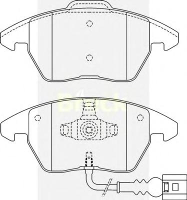 Комплект тормозных колодок, дисковый тормоз BRECK