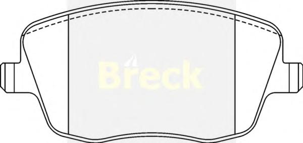 Комплект тормозных колодок, дисковый тормоз BRECK