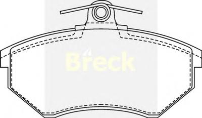 Комплект тормозных колодок, дисковый тормоз BRECK 20168 00 701 00