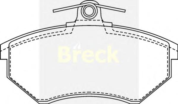 Комплект тормозных колодок, дисковый тормоз BRECK