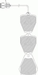 Комплект тормозных колодок, дисковый тормоз FERODO FDB985