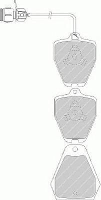 Комплект тормозных колодок, дисковый тормоз FERODO