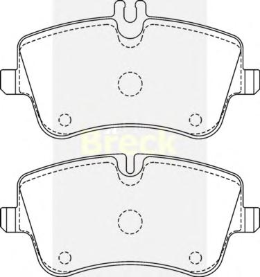 Комплект тормозных колодок, дисковый тормоз BRECK
