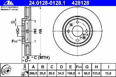Тормозной диск ATE 24.0128-0128.1
