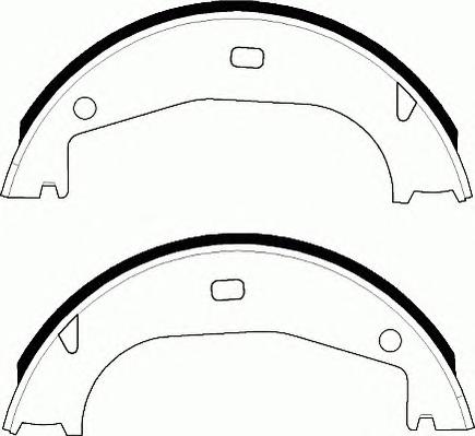 Комплект тормозных колодок, стояночная тормозная система FERODO