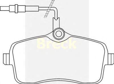 Комплект тормозных колодок, дисковый тормоз BRECK 24134 00 701 10