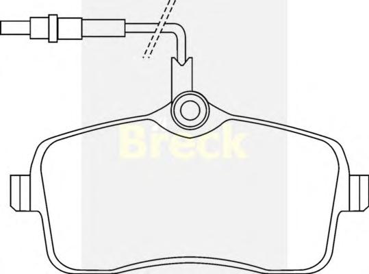 Комплект тормозных колодок, дисковый тормоз BRECK