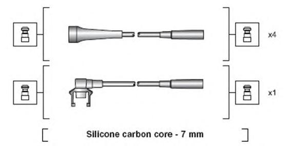 Комплект проводов зажигания MAGNETI MARELLI