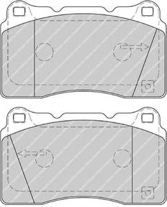 Комплект тормозных колодок, дисковый тормоз FERODO FDB1968