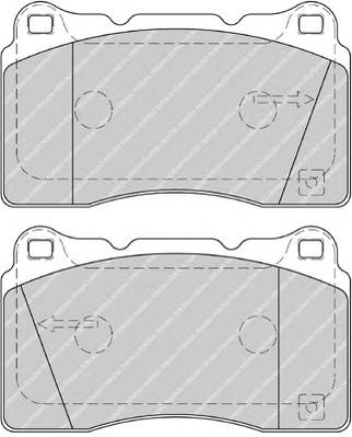 Комплект тормозных колодок, дисковый тормоз FERODO