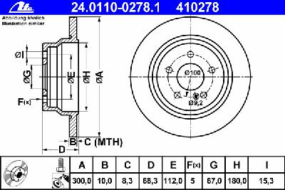 Тормозной диск ATE 24.0110-0278.1