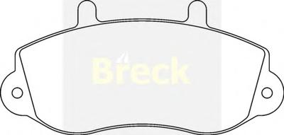 Комплект тормозных колодок, дисковый тормоз BRECK 23302 00 703 00