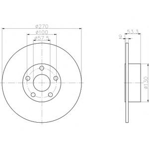 Тормозной диск TEXTAR 98200 1086 0 1