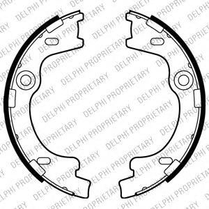 Комплект тормозных колодок, стояночная тормозная система DELPHI