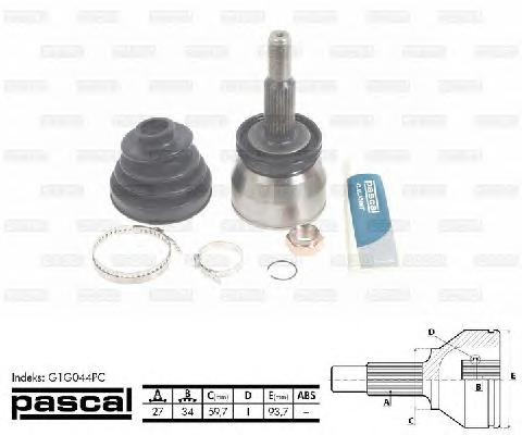Шарнирный комплект, приводной вал PASCAL