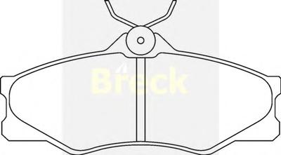 Комплект тормозных колодок, дисковый тормоз BRECK 20979 00 703 00