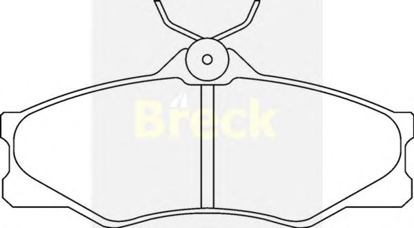Комплект тормозных колодок, дисковый тормоз BRECK