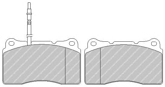 Комплект тормозных колодок, дисковый тормоз FERODO