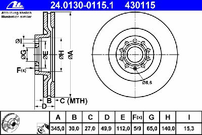 Тормозной диск ATE 24.0130-0115.1