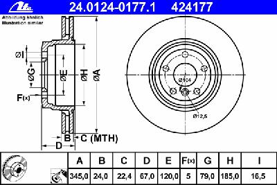 Тормозной диск ATE 24.0124-0177.1