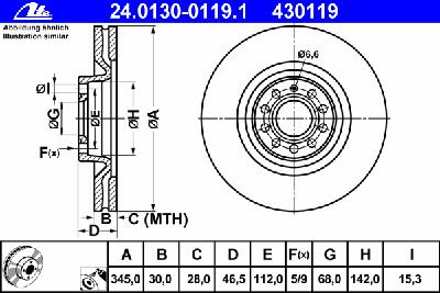 Тормозной диск ATE 24.0130-0119.1