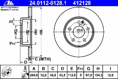 Тормозной диск ATE 24.0112-0128.1