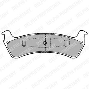 Комплект тормозных колодок, дисковый тормоз DELPHI
