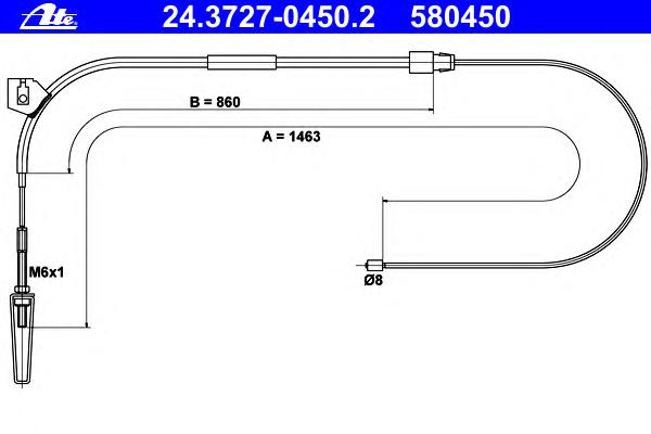 Трос ручника ATE