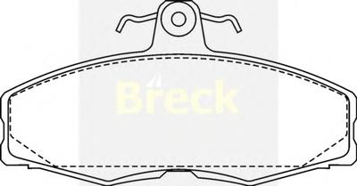 Комплект тормозных колодок, дисковый тормоз BRECK 20861 00 702 00