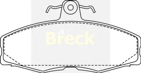 Комплект тормозных колодок, дисковый тормоз BRECK