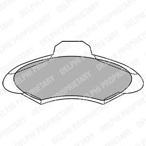 Комплект тормозных колодок, дисковый тормоз DELPHI LP1139