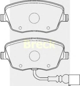 Комплект тормозных колодок, дисковый тормоз BRECK 23581 00 702 10