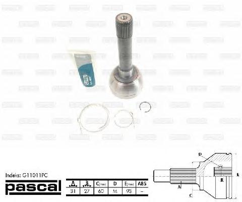 Шарнир, приводной вал PASCAL