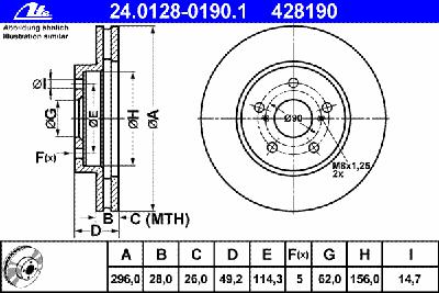 Тормозной диск ATE 24.0128-0190.1