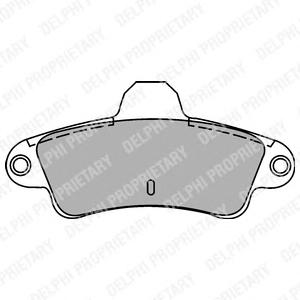 Комплект тормозных колодок, дисковый тормоз DELPHI LP1242