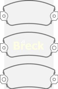 Комплект тормозных колодок, дисковый тормоз BRECK 20950 00 702 10