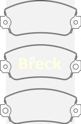 Комплект тормозных колодок, дисковый тормоз BRECK