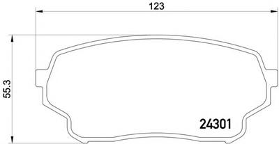 Комплект тормозных колодок, дисковый тормоз TEXTAR 24301 16,4 0 4