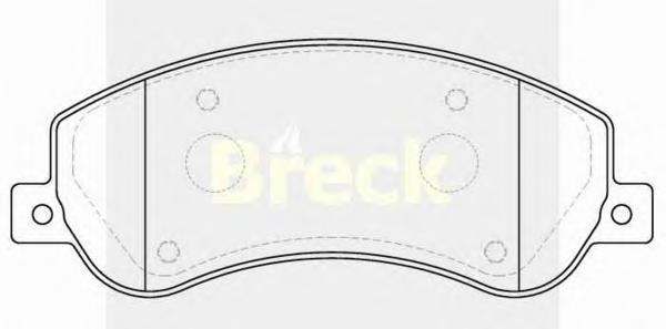Комплект тормозных колодок, дисковый тормоз BRECK