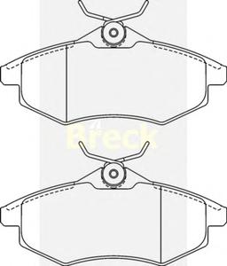 Комплект тормозных колодок, дисковый тормоз BRECK 23407 00 702 00