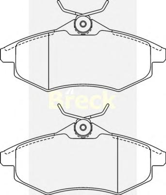 Комплект тормозных колодок, дисковый тормоз BRECK