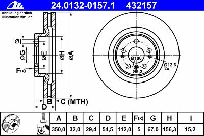 Тормозной диск ATE 24.0132-0157.1
