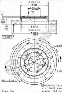Тормозной диск BREMBO 09.5640.30
