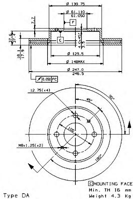 Тормозной диск BREMBO