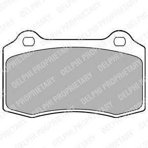 Комплект тормозных колодок, дисковый тормоз DELPHI LP1700
