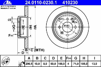 Тормозной диск ATE 24.0110-0230.1