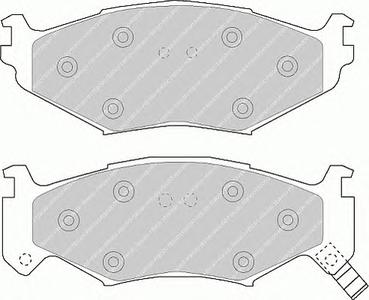 Комплект тормозных колодок, дисковый тормоз FERODO FDB977