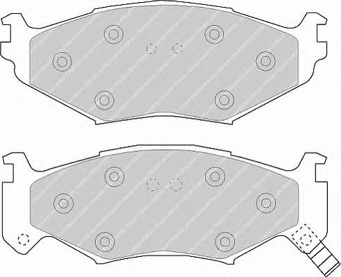 Комплект тормозных колодок, дисковый тормоз FERODO