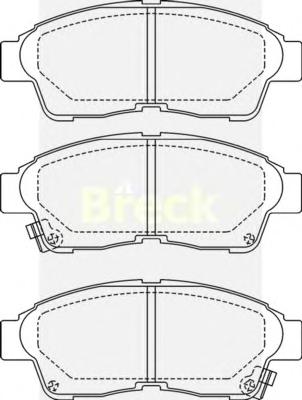 Комплект тормозных колодок, дисковый тормоз BRECK
