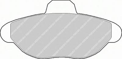 Комплект тормозных колодок, дисковый тормоз FERODO FDB749